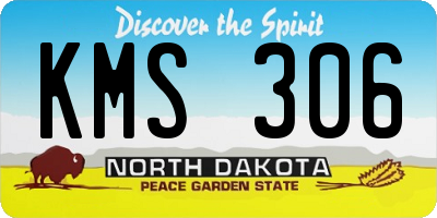 ND license plate KMS306