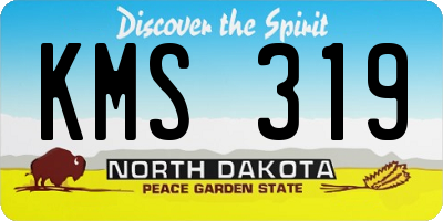 ND license plate KMS319