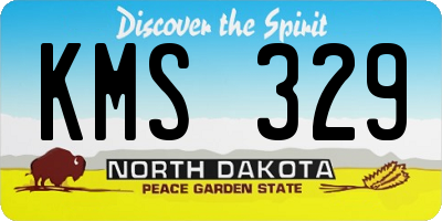 ND license plate KMS329