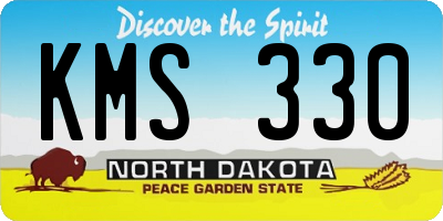 ND license plate KMS330