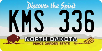 ND license plate KMS336