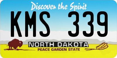 ND license plate KMS339