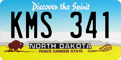 ND license plate KMS341