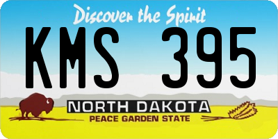 ND license plate KMS395