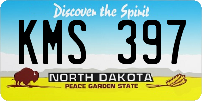 ND license plate KMS397