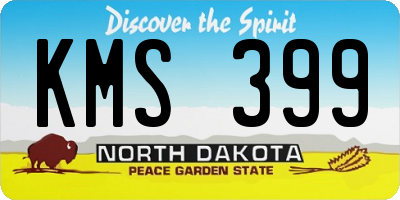 ND license plate KMS399