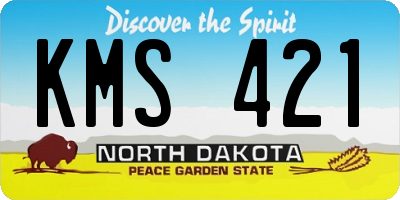 ND license plate KMS421