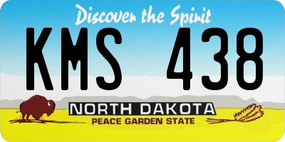ND license plate KMS438
