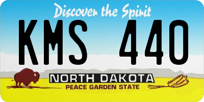ND license plate KMS440