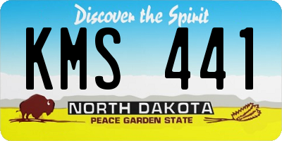 ND license plate KMS441