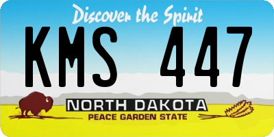 ND license plate KMS447