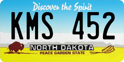 ND license plate KMS452