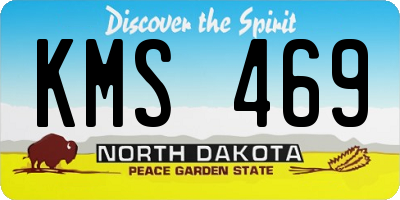 ND license plate KMS469