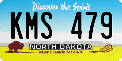 ND license plate KMS479