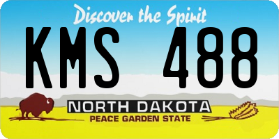 ND license plate KMS488