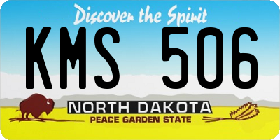 ND license plate KMS506