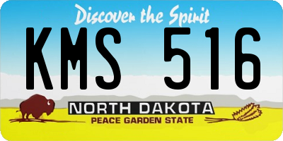 ND license plate KMS516