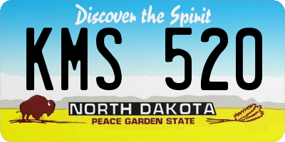 ND license plate KMS520