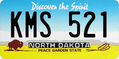 ND license plate KMS521