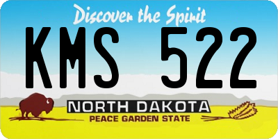 ND license plate KMS522