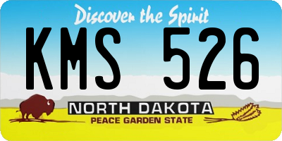 ND license plate KMS526