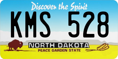 ND license plate KMS528