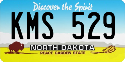 ND license plate KMS529