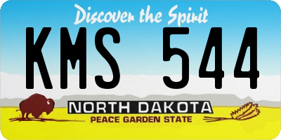 ND license plate KMS544