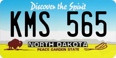 ND license plate KMS565