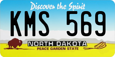 ND license plate KMS569