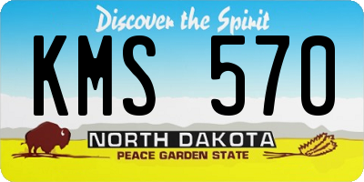 ND license plate KMS570