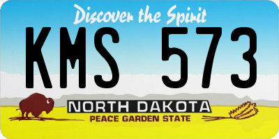 ND license plate KMS573