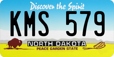 ND license plate KMS579