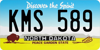 ND license plate KMS589