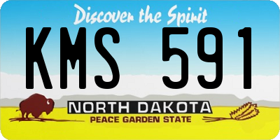 ND license plate KMS591