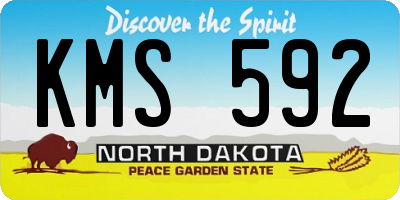 ND license plate KMS592