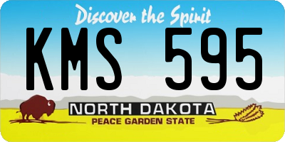 ND license plate KMS595