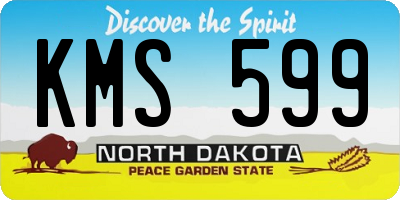ND license plate KMS599