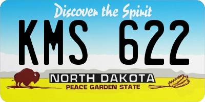 ND license plate KMS622