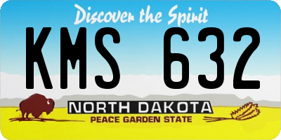 ND license plate KMS632