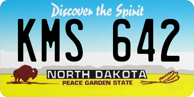 ND license plate KMS642