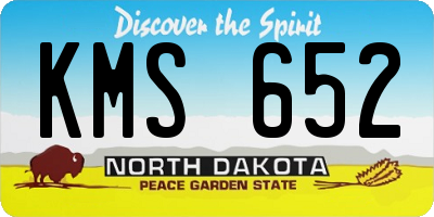 ND license plate KMS652
