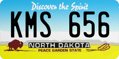 ND license plate KMS656