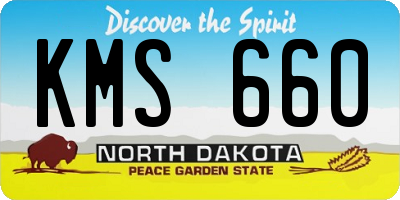 ND license plate KMS660