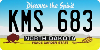 ND license plate KMS683