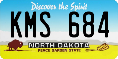 ND license plate KMS684