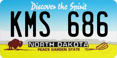 ND license plate KMS686