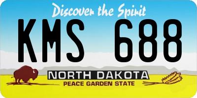 ND license plate KMS688