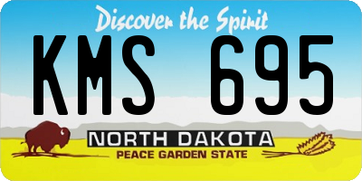 ND license plate KMS695
