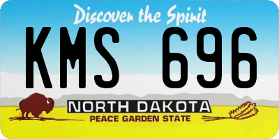 ND license plate KMS696